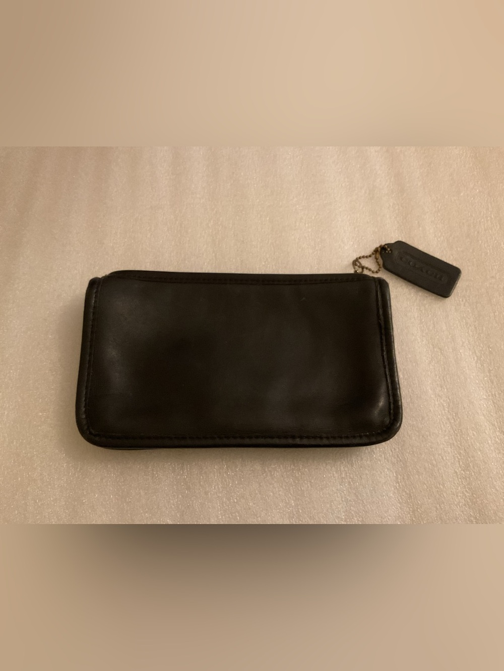 COACH VNTG CR COSMETIC POUCH LATE 70s EARLY 80s TICKING STRIPE ORIGINAL HANGTAG - Picture 3 of 11